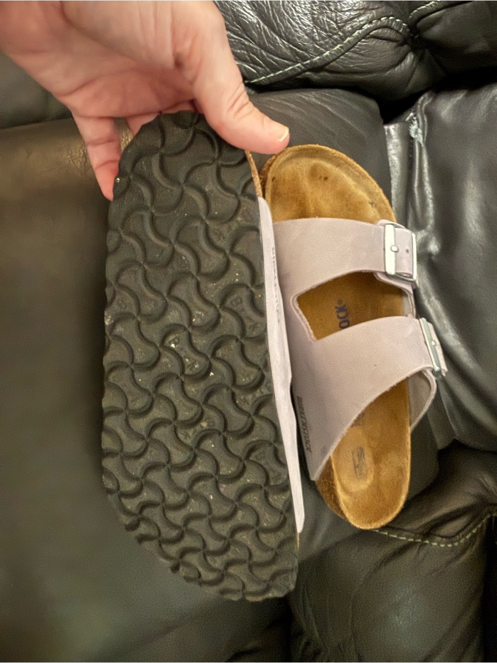 Birkenstock Arizona Double Strap Sandals in London Fog (lavendar) - Picture 2 of 2